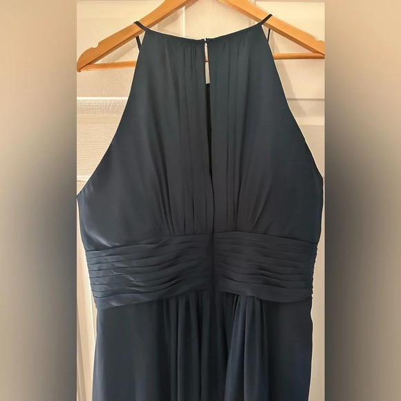 Azazie Bonnie Bridesmaid Dress Navy Size A20 Unaltered - Picture 8 of 10